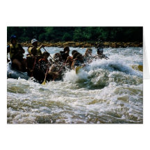 White Water Rafting Greeting Card