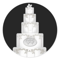 White Wedding Cake Sticker