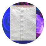 White Wedding Gown Blue Purple Roses stickers