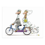 White wedding postcard