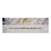 White wedding website cards business card
