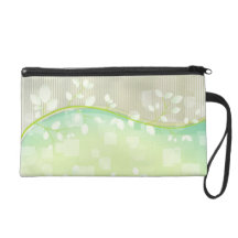 White, whimsical leaves, vector design. wristlet clutch