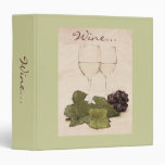 White wine glasses wine binder