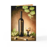 White wine still life greeting card