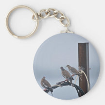White-winged Doves Keychains