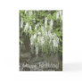 White wisteria birthday card