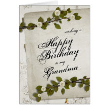 White Wood Happy Birthday Card