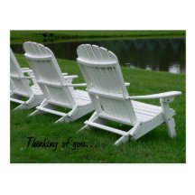 White Wooden Chair Postcard