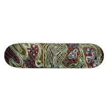 White worm skateboard deck