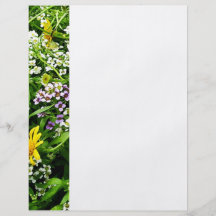 White, Yellow and Lavender Wild Flowers Personalized Flyer