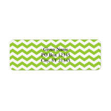White Zig Zags Return Address Labels