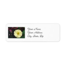 White Zinnia Custom Return Address Labels