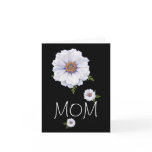 White Zinnia Mothers Day Card