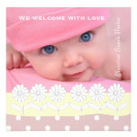 Whiteflowers, faire-part de naissance de la photo  invitations