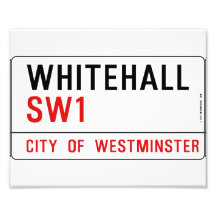 Whitehall London Street Sign Photo Art