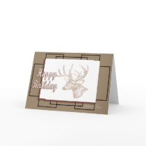 Whitetail Bday-customize Greeting Cards