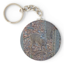 Whitetail Deer Spike Buck Series Keychain