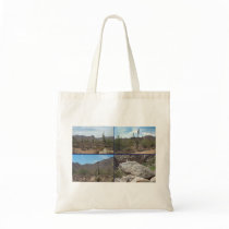 Whitetanks Arizona Saguaro and Rock Writing Tote Bag