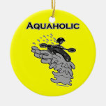 Whitewater Aquaholic Silhouette Shirts & Things Ornaments