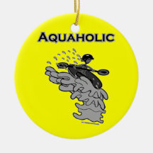Whitewater Aquaholic Silhouette Shirts & Things Ornaments