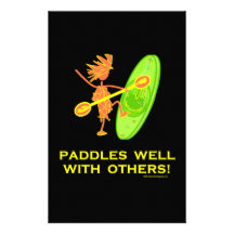 Whitewater Kayak - Paddles Well With Others 2 Stationery Design