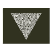 Whitework Triangle Knot Postcard