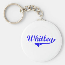 Whitley Surname Classic Style Keychain