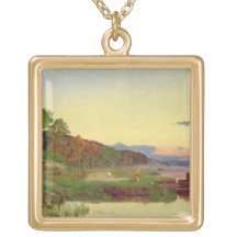 Whitlingham, Norfolk, 1860 (oil on canvas) Custom Jewelry