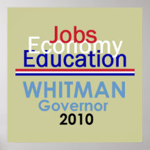 WHITMAN Governor POSTER Print