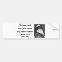 Whitman Quote 12b Bumper Sticker