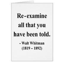 Whitman Quote 1a Greeting Cards