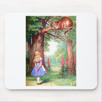 "WHO ARE YOU?" THE CHESHIRE CAT ASKS ALICE.
