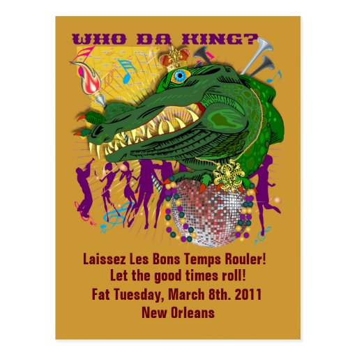 Who Da King? Louisiana Postcard
