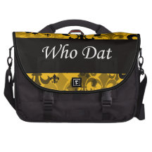WHO DAT  Fleur de Lis Laptop Bag