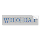 Who Dat Street Tiles Bumper Sticker bumper stickers
