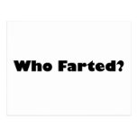 Who Farted? Post Cards
