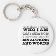 Who I Am Grey Keychain