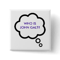 WHO IS JOHN GALT? Thought Cloud Pinback Buttons
