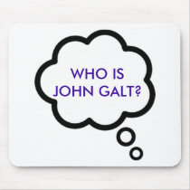 WHO IS JOHN GALT? Thought Cloud Mousepads