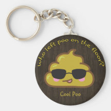 Who left "cool" poo on the floor? keychains