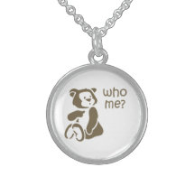 Who Me Cartoon Teddy Bear Necklace