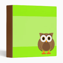 Who? Mr. Owl Cartoon Binder