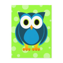 Who? Mr. Owl Cartoon Post Cards