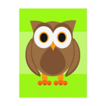 Who? Mr. Owl Cartoon Post Cards