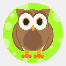 Who? Mr. Owl Cartoon Sticker
