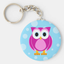Who? Mrs. Owl Cartoon Keychains