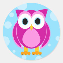 Who? Mrs. Owl Cartoon Sticker