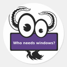 Who needs windows - purple adesivo