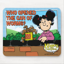 Who Opened The Can of Worms Mousepad