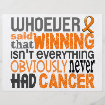 Whoever Said Kidney Cancer Full Color Flyer